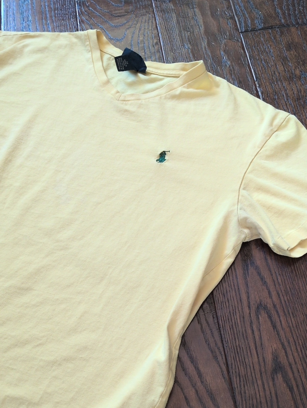 POLO by RALPH LAUREN I Light Yellow Short Sleeve V-Neck Tee T-Shirt Top, M